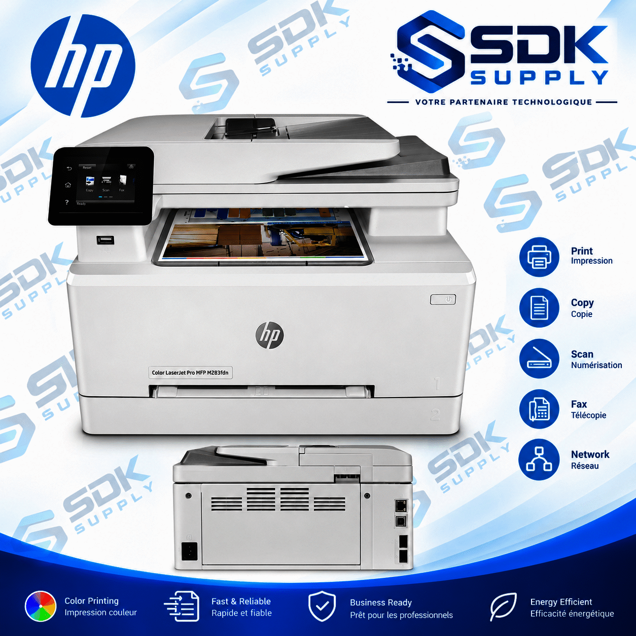 Imprimante multifonction HP Color LaserJet Pro M283fdn