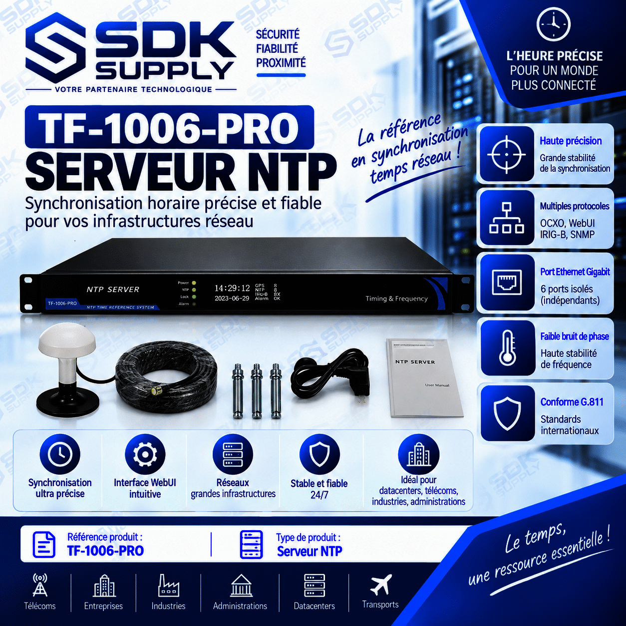 Serveur NTP TF-1006-PRO