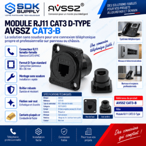 Module RJ11 CAT3 D-Type AVSSZ CAT3-B