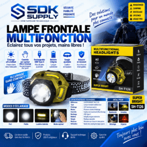 Lampe Frontale Multifonction SUPER BRIGHT SH-T126