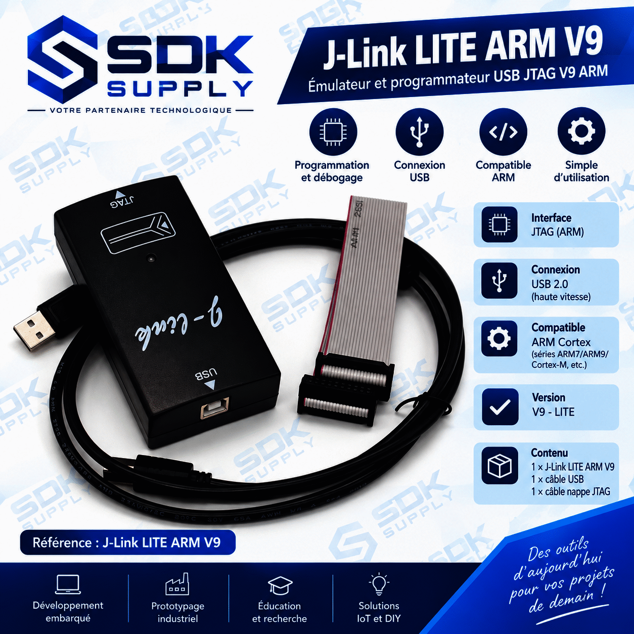 Émulateur et programmateur USB JTAG V9 ARM
