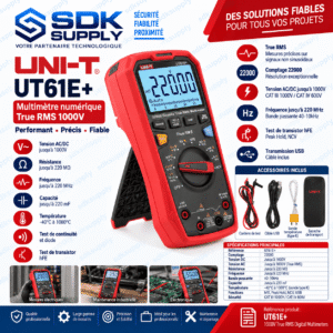 Multimètre Numérique UNI-T UT61+ Series 1000V True RMS