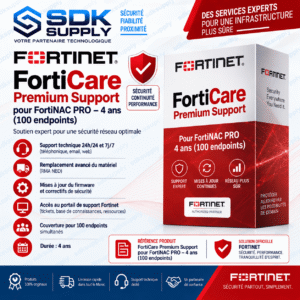 FORTICARE PREMIUM SUPPORT POUR FORTINAC PRO – 4 ANS (100 ENDPOINTS)