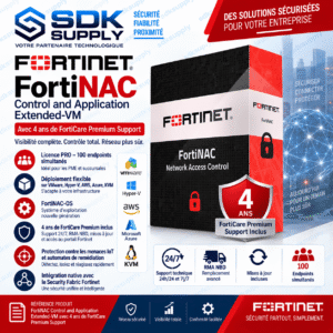 FortiNAC Control and Application Extended-VM avec 4 ans de FortiCare Premium Support,